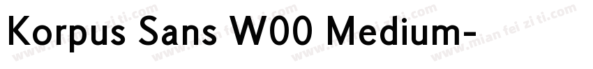 Korpus Sans W00 Medium字体转换